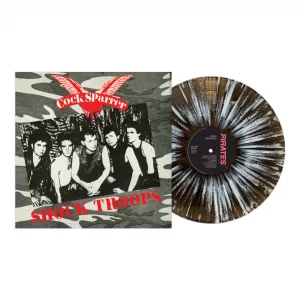 Cock Sparrer - Shock Troops 50th Anniversary Black Ice with White Splatter LP