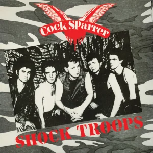 COCK SPARRER - Shock troops  LP (red and black ripple)